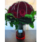 (50) red roses bouquet  A' quality Dutch gift wrapped with greens + Vase