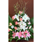 flower arrangement vertical (one face)