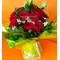 (36) red roses bouquet  A' quality Dutch gift wrapped with greens in water bag