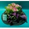 Flower arrangement on tray. Fence structure !!!