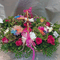 Φθινοπωρινή σύνθεση με λουλούδια "Ουράνιο Τόξο" σε μεγάλο καλάθι