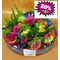 Γυάλινος κύλινδρος(πιατέλα) με "Rainbow" Roses & Chrysanths