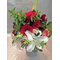 Red & white flowers bouquet