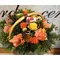 Ανθοπωλείο flowershop.gr Χειμώνας με σομον λουλούδια σε καλάθι.