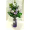 Roses "Safi"  Exclusive Purple Color. Wedding favourites. (11) stems bouquet with greens in vase.