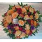 Vivid colored flowers in basket. Spring dream