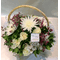Handle Basket with White flowers