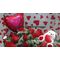 Σύνθεση Βαλεντίνου (9) τριαντάφυλλα + μπαλόνι + αρκουδάκι !!!