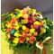 Mixed colored roses in Basket. Party Poses  (100)  stems.