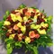Pink & Red Roses (100) stems round basket arrangement. Exclusive Varieties !