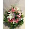 Arrangement for new born baby girl . Pot or basket !! Special
