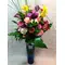 Design Glass Vase  with  +(35) Ecuador Roses, Exclusive Flowers  & Decoration