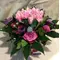 Winter "Snowy Vase" with elegant flowers.
