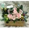 Christmas Exclusive flowers basket. In "wooden Pot" Snowed !!!