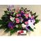 Flower arrangement on tray "Purple Flowers"