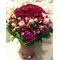 Κόκκινα Τριαντάφυλλα Μπουκέτο (50)τεμ. Εκουαδορ & Παιώνιες