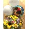 Arrangement "Super Pack" for new born baby boy . X-large Teddy 60cm + Balloons !!