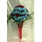 Exclusive Ecuador Roses Red & Blue Total 120 stems in Heavy Clear Glass Vase (height +70cm).