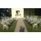 Wedding flower & candles decoration Exterior corridor.