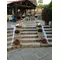 Wedding flower & candles decoration Exterior corridor. Romantic.