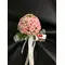 Wedding bouquet. "pinky ball" spray roses.