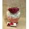 Rose Big Head (10cm)  (preserved) In Arrangement with decoration. "Heart Shape" !!!  Very Exclusive !!!