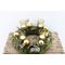 Christmas Wreath decorated with twigs, moss, balls and candles. Diam. 35cm (Red, silver, gold)