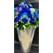 Μπλε Τριαντάφυλλα (25 συνολικά)τεμ. Σύνθεση Σε Μεταλικό Βάζο Δαπέδου 60εκ. !!! (Μόνο για την ΑΤΤΙΚΗ)