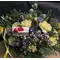 Christmas Arrangment with Flowers & Decoration in silver colors.