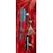 Gardena garden tools set. Includes combi fix stick 1.5m, (3) rakes, (1) iron leaves broom, (1) floor broom.