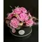 (10) Exclusive Black Waxed  Roses Arrangement Vase or Hatbox !!! NEW!!! Also available in pink and orange.