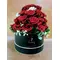 Valentine's Hat box Diam. (25) cm with (30) premium red roses from Ecuador