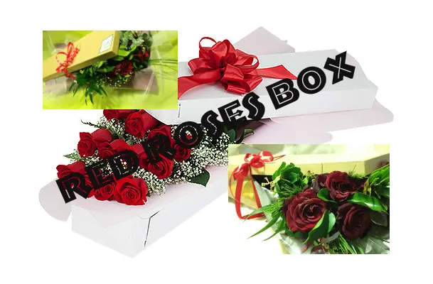 Box with roses