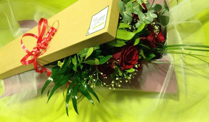 Τριαντάφυλλα σε κουτί