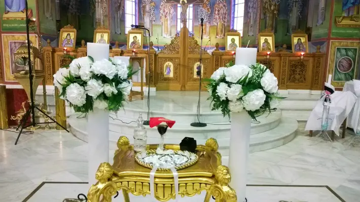Λαμπάδες γάμου Με "Ορτανσίες Στεφανια"
